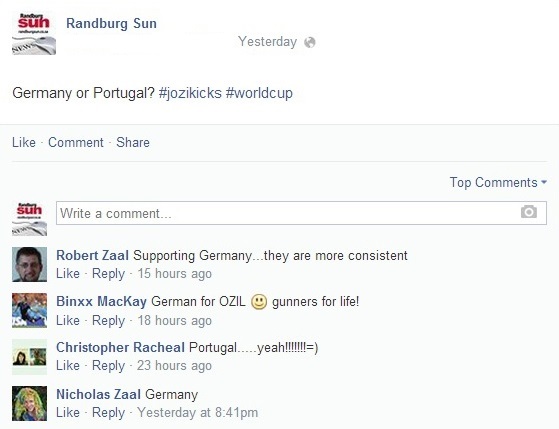 RS25NZafr - Germany or Portugal (16 June).