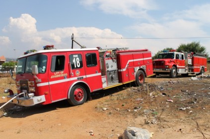 Randburg and Hunter's Hill fire stations each sent a fire engine.