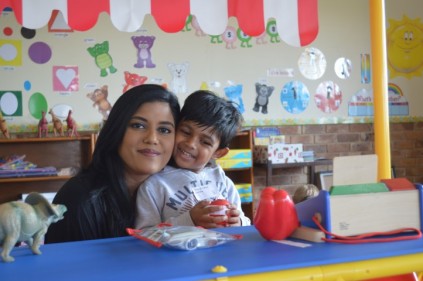 Chinaboo and Suvar in his new classroom