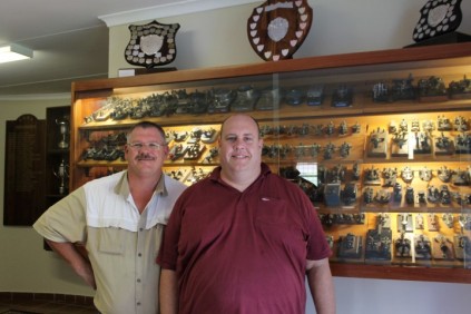 Graham Brusse and Sandton Amateur Radio Club Committee Member Greg Maynard with Morse keys, which were used for Morse code in early radios.